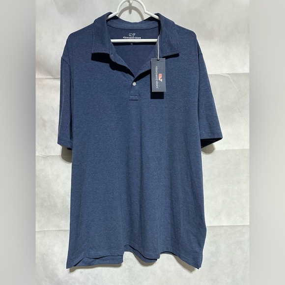 Vineyard Vines Other - Vineyard Vines Edgartown Jersey Short Sleeve Polo Moonshine Blue Men’s XL Plain